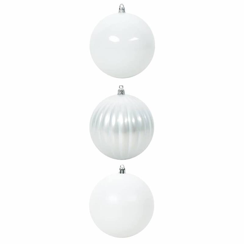 vidaXL Christmas Bauble Set 3 pcs White - 9.8 x 9.8 x 9.8