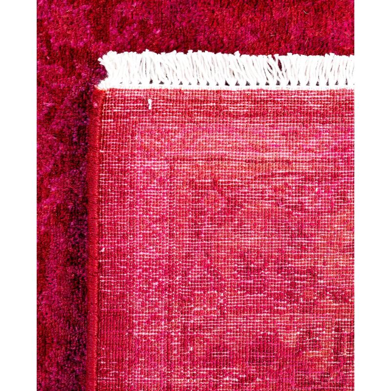 Overdyed One-of-a-Kind Hand-Knotted Area Rug - Red - 2' 7" x 4' 1"