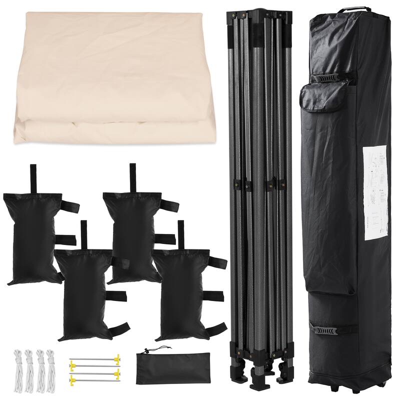 Yaheetech Adjustable Commercial Pop-up Canopy with Wheeled Carry Bag