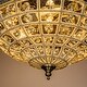 preview thumbnail 4 of 5, 3-Light Glam Empire Crystal Basket Chandelier in Antique Gold
