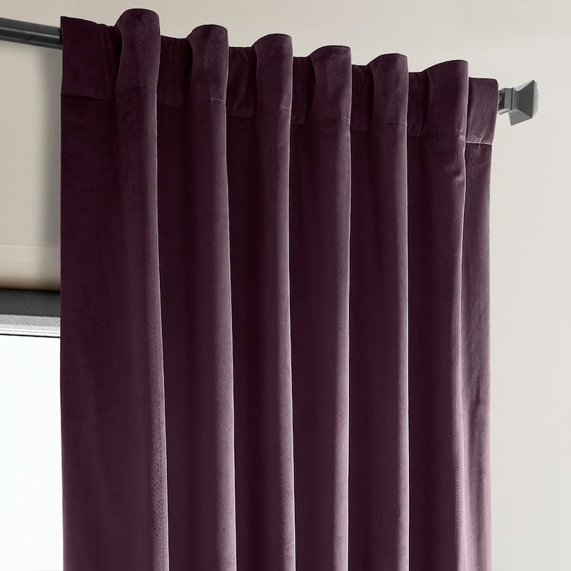 Exclusive Fabrics Plush Velvet Room Darkening Curtain (1 Panel)