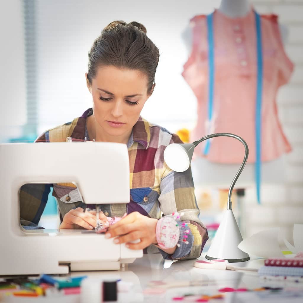 OttLite LED Cone Desk Lamp, White