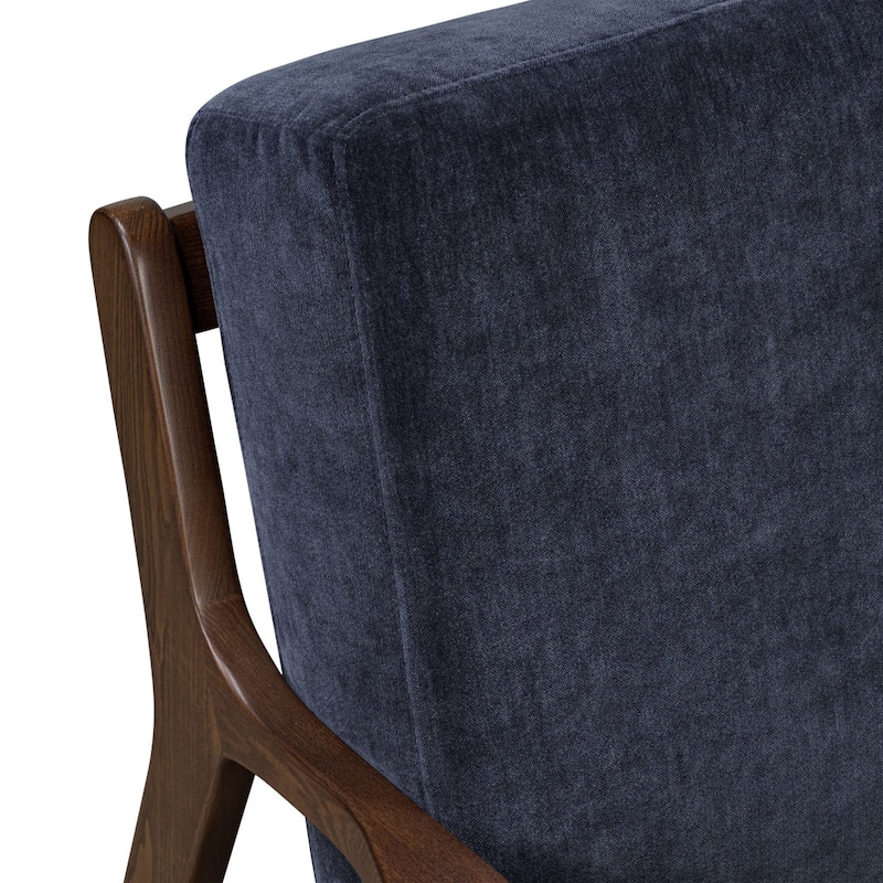 Poly & Bark Verity 25" Fabric Lounge Chair - Solid Wood Frame