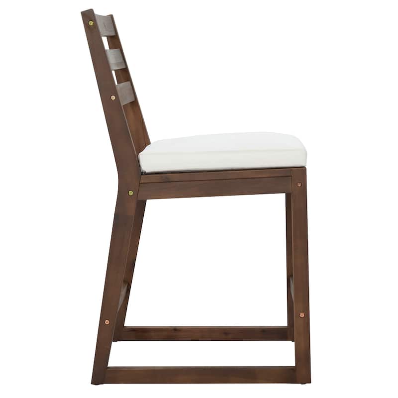 Rustic Patio Bar Set, 5-Piece Outdoor Furniture with Ergonomic Chairs and Solid Wood Tabletop