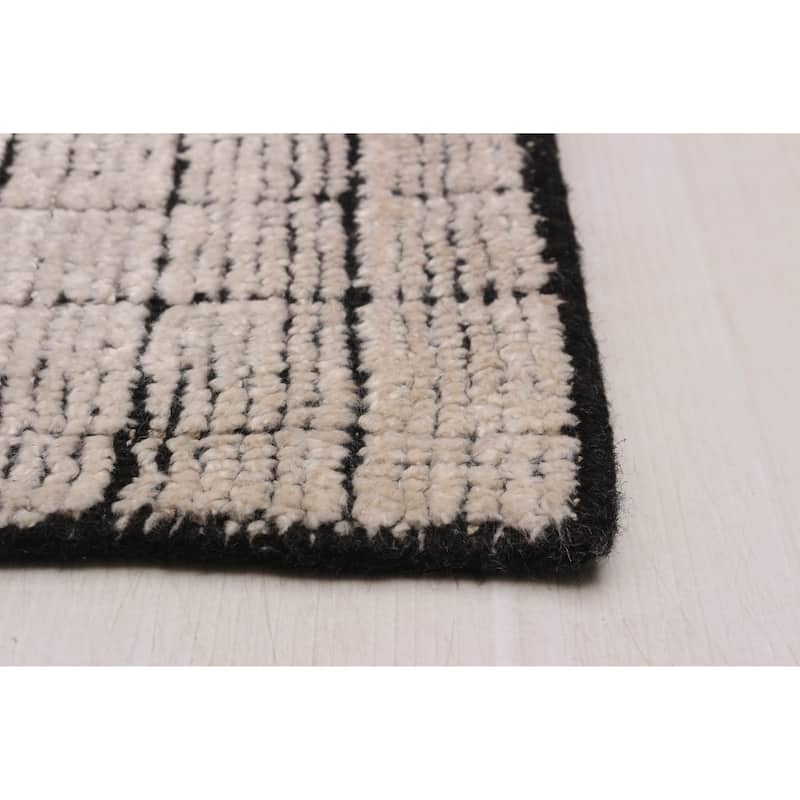 ECARPETGALLERY Hand Loomed Kashkuli Gabbeh Ivory Silk Rug - 8'0 x 9'3