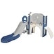 preview thumbnail 35 of 58, Kids Slide 7 in 1 with Ring Toss and Basketball Hoop, Toy Storage Blue+Grey