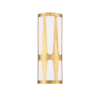 Royston 2 Light Antique Gold Wall Mount - 6.75'' W x 17.75'' H x 3.375'' D