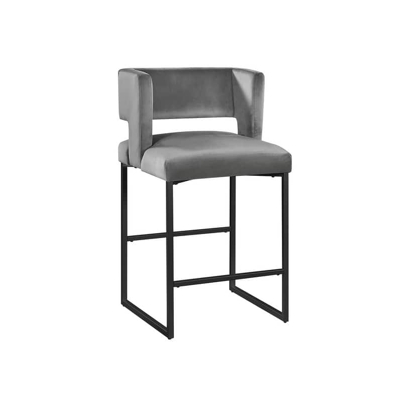 Best Master Furniture Mitzi Velvet Counter Height Stool (Set of 2)