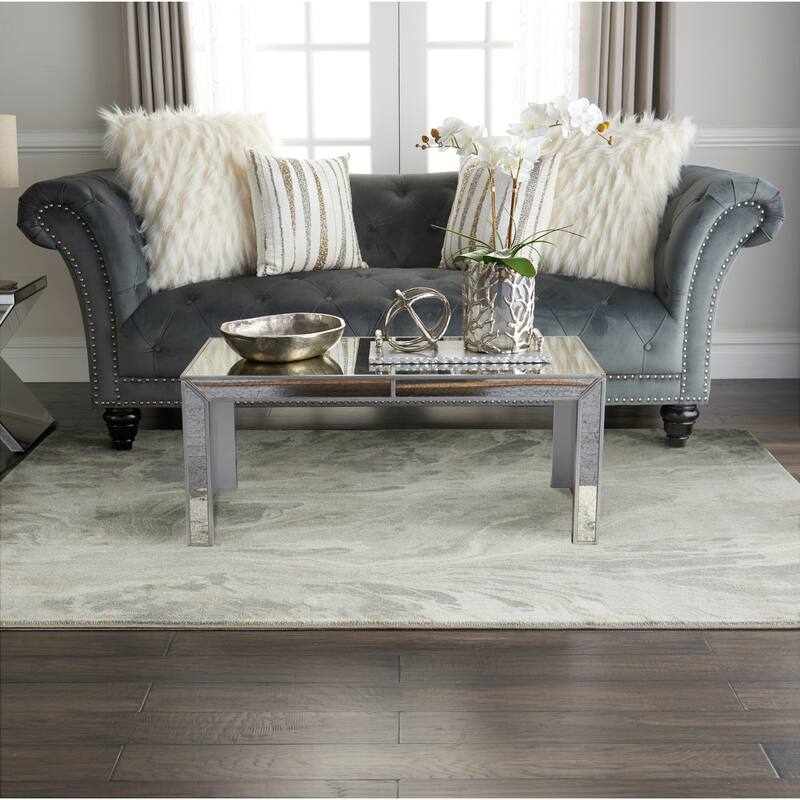 Inspire Me Home Decor Neutral Modern Abstract Area Rug - 5'3" x 7'3" - Grey
