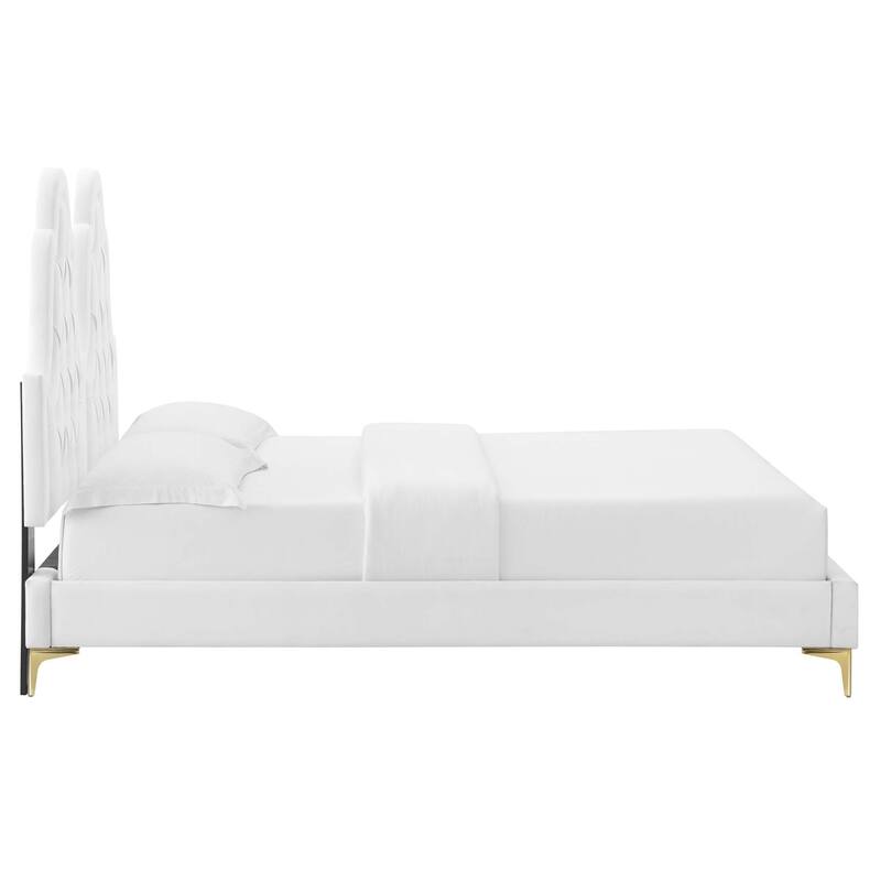Alexandria Tufted Performance Velvet King Platform Bed