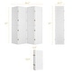 preview thumbnail 16 of 22, 4 Panel Pegboard Display Room Divider 5.6 FT Wooden Foldable Privacy Screen, Wood Room Divider