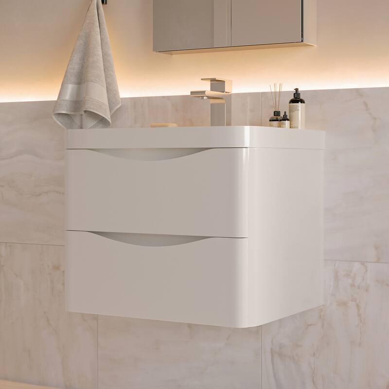 Fresca Tuscany 24" Wall Mounted Single Basin Vanity Set with Acrylic