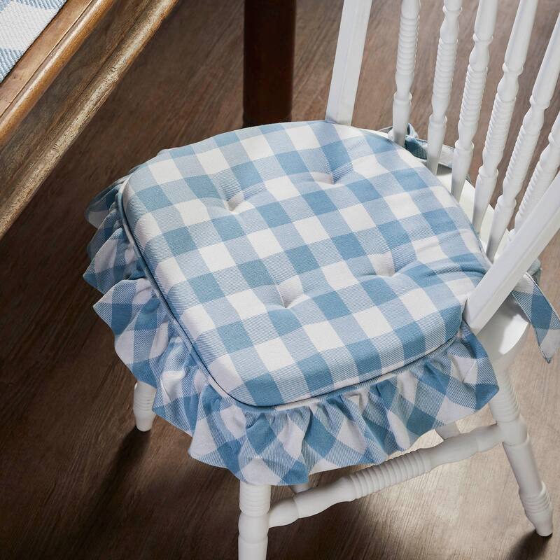 Annie Buffalo Check Ruffled Chair Pad