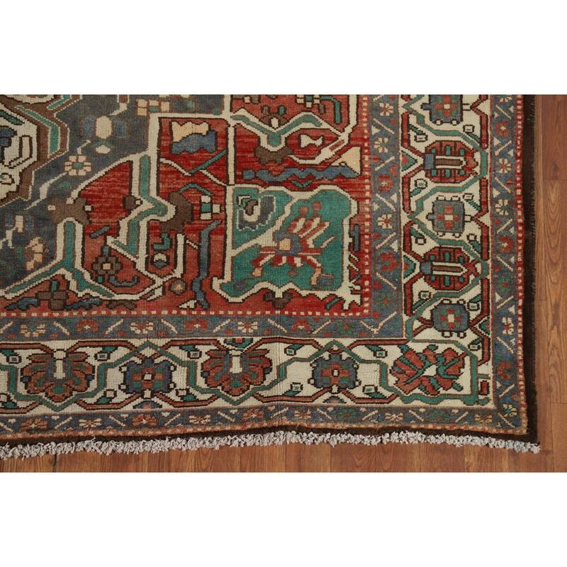 Bakhtiari Vintage Persian Area Rug Hand-Knotted Wool Carpet - 7'1" x 9'9"