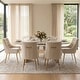 preview thumbnail 1 of 106, SEYNAR Modern Dining Chairs Set of 6, Velvet Accent Chair Tufted Back Armless Chair with Back Pull Beige