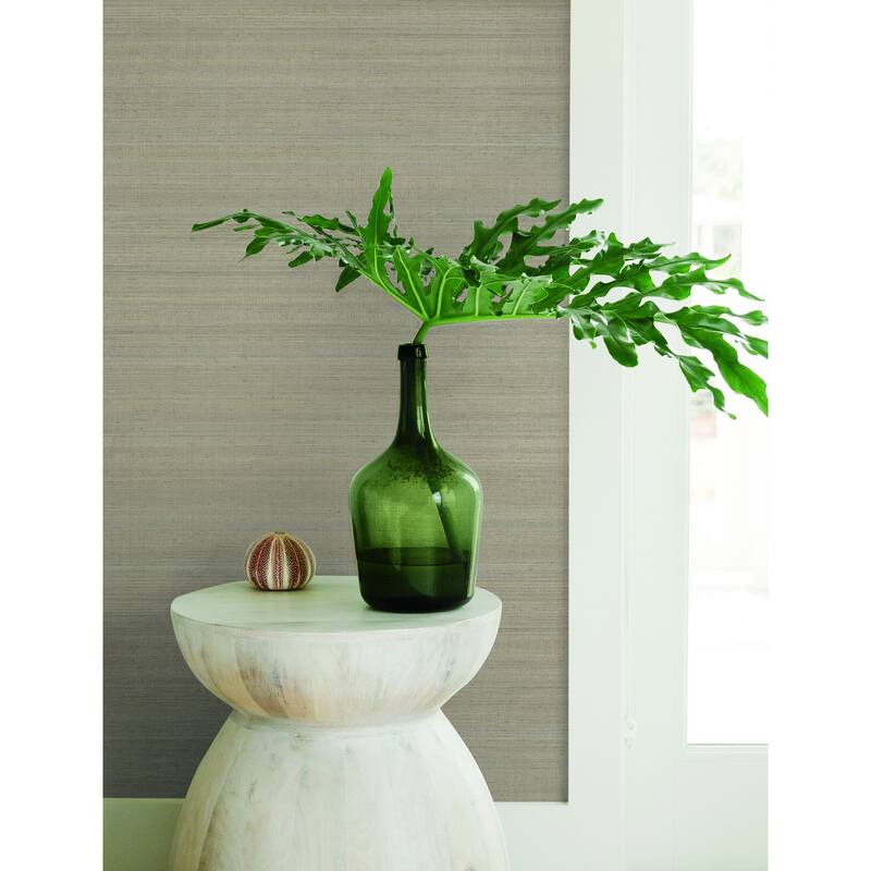 Sparks Milano Silk 39.3 In W X 33 Ft L Wallpaper - Mushroom