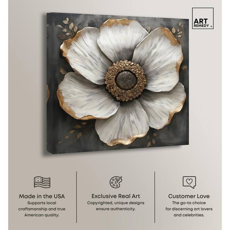 Sculpted Sepals I Canvas by Art Remedy, Gallery Wrapped