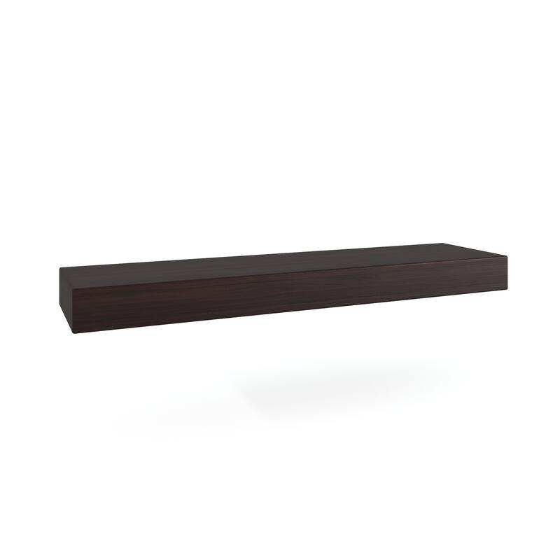 Aru OptiAREA Floating Teak Wall Shelf - Mocha - 24" Wide
