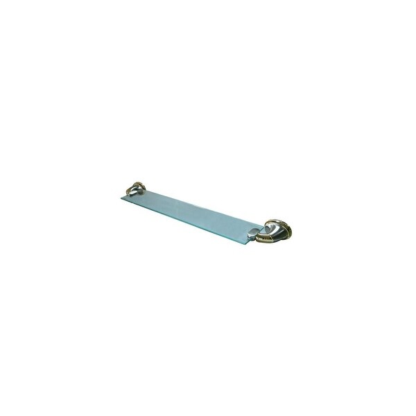 Elements Of Design EBA629SNPB Wall Mounted Glass Shelf from the Metro Collection - Satin Nickel/Polished Brass (PVD)