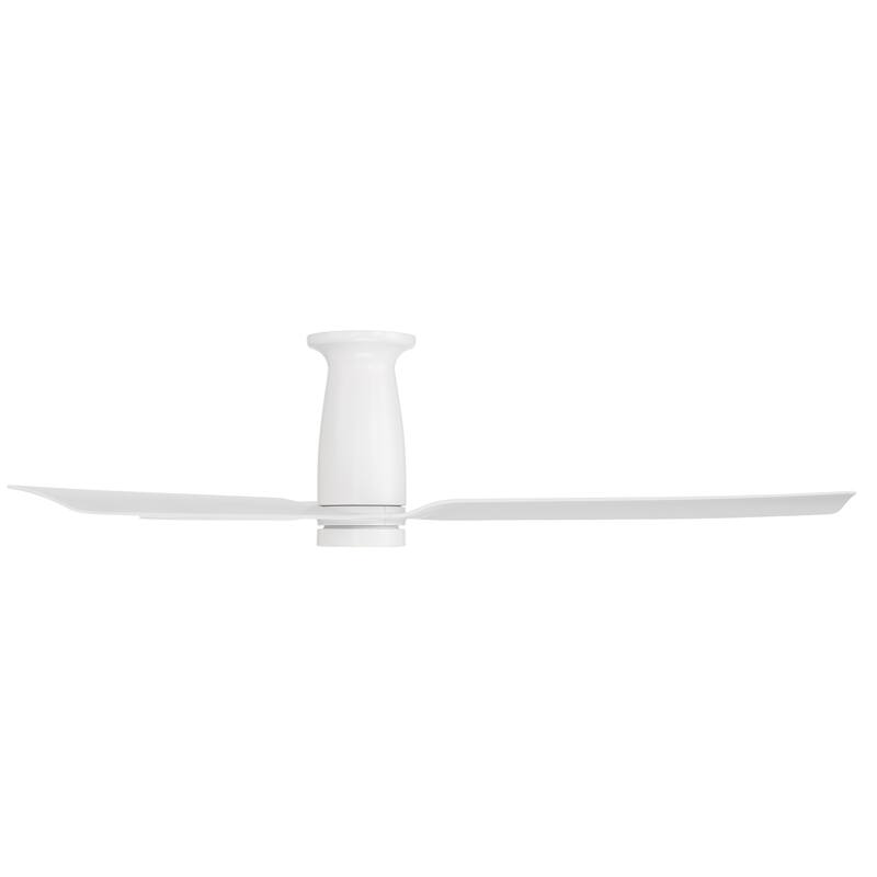 Smooth Indoor or Outdoor 3-Blade 52in Smart Flush Mount Ceiling Fan