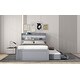 preview thumbnail 5 of 15, Twin Platform Bed with LED Storage Headboard, Charging Station, Trundle and Drawers