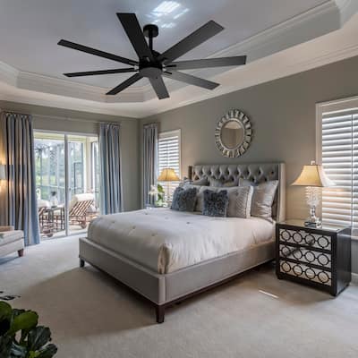 65-inch Metal Ceiling Fan with Remote Control 8-Blades by Timechee - 65 inches