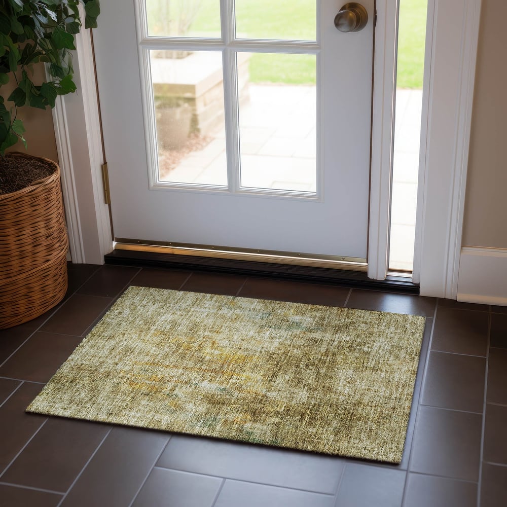 Machine Washable Indoor/ Outdoor Chantille Solid Ombre Rug