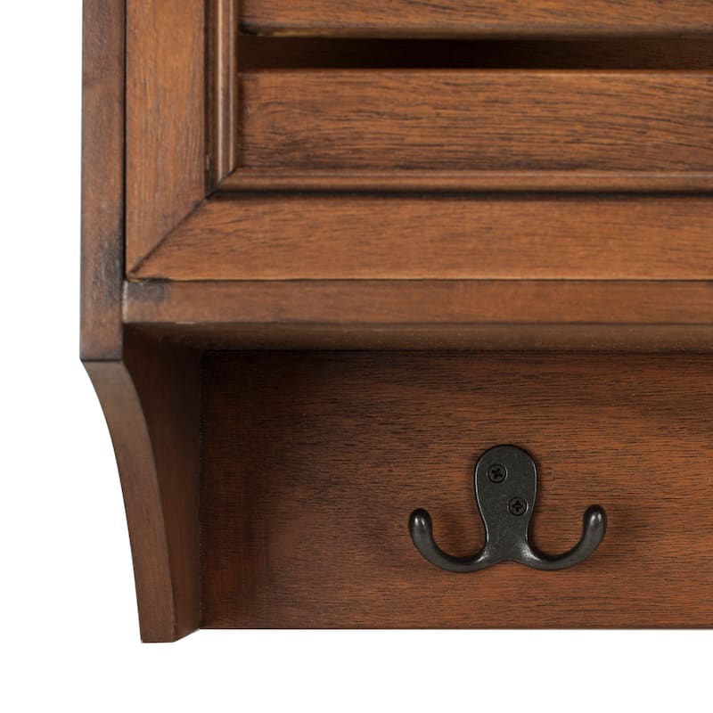 SAFAVIEH Rhiannan Black Hanging 3-Drawer Wall Rack - 28" x 7.8" x 12" - 28Wx8Dx12H