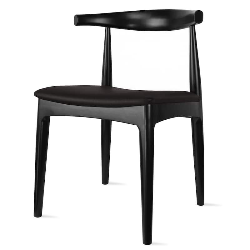 Set of 2 Contemporary Farmhouse Real Solid Wood Cushion Seat Dining Chairs Desk Elbow Side Chairfor Living Room Bedroom Kitchen