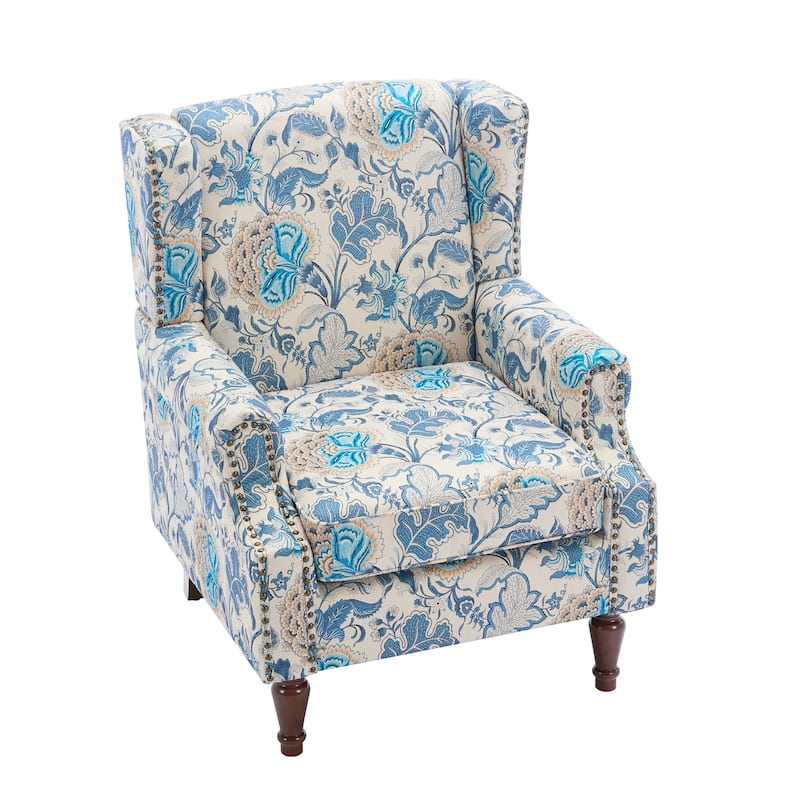 Upholstered Accent Chair Nailhead Trim Arm Chair