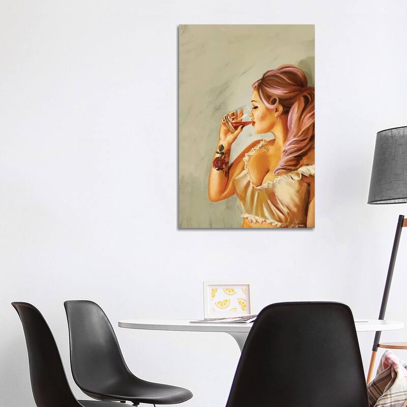 iCanvas "Pin Up Rose Tattoo" by The Whiskey Ginger Canvas Print - 40x26x1.5