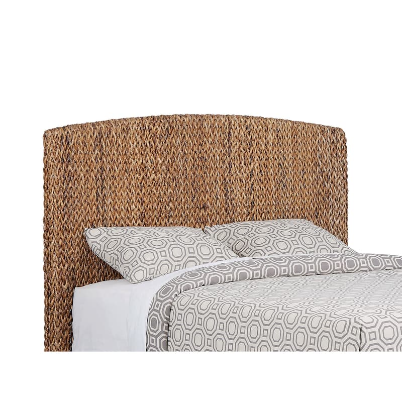 Laughton Coastal Banana Leaf Panel Bed Amber