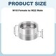 preview thumbnail 11 of 26, Faucet Aerator Adapter, Male to Male Brass Faucet Adapter with Washer for Kitchen Bathroom Sink Water Filter - Silver M18 Female to M22 Male, 13mm Length