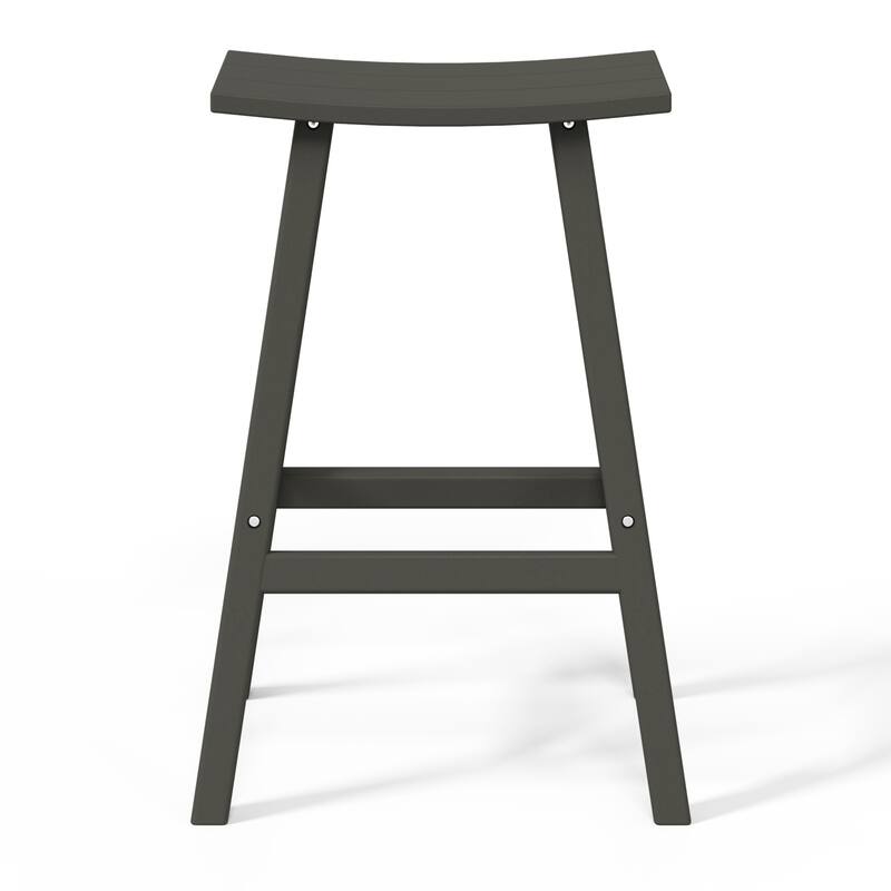 Laguna Hdpe All Weather Outdoor Patio 29" Saddle Seat Bar Stool (Set Of 3)