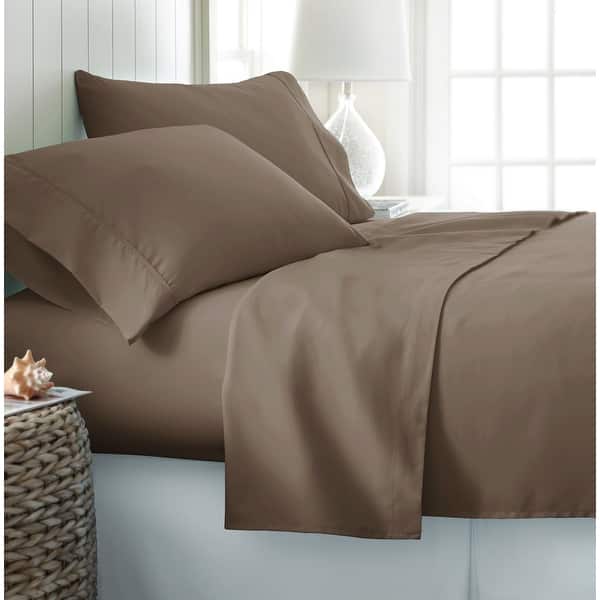 Becky Cameron Ultra-Soft Deep Pocket 4 Piece Bed Sheet Set - King - Taupe