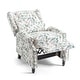 preview thumbnail 76 of 91, Linen Manual Upholstered Recliner with Wood Legs