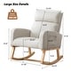 preview thumbnail 16 of 171, HOMYKA 28" Wide Rocking Chair for Nursery with Solid Wood Leg