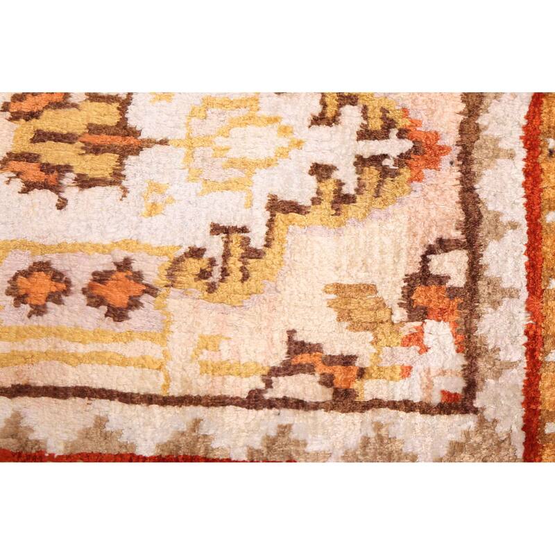 ECARPETGALLERY Hand-knotted Kashmir Cream Viscose Rug - 4'11 x 6'8