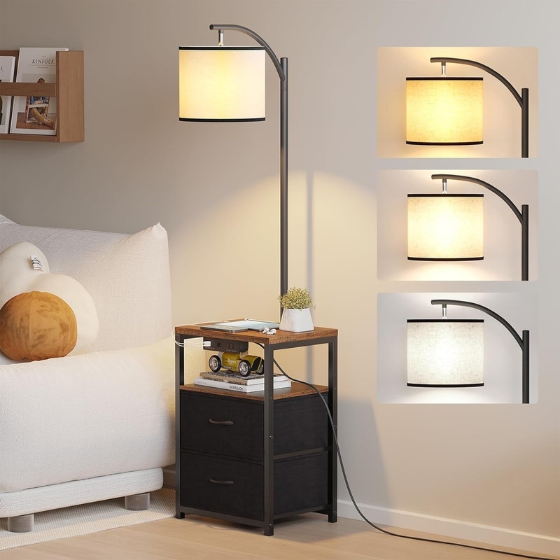 Floor lamp with table and 2 drawers lamp for bedside table. On Sale Bed Bath Beyond 40386839