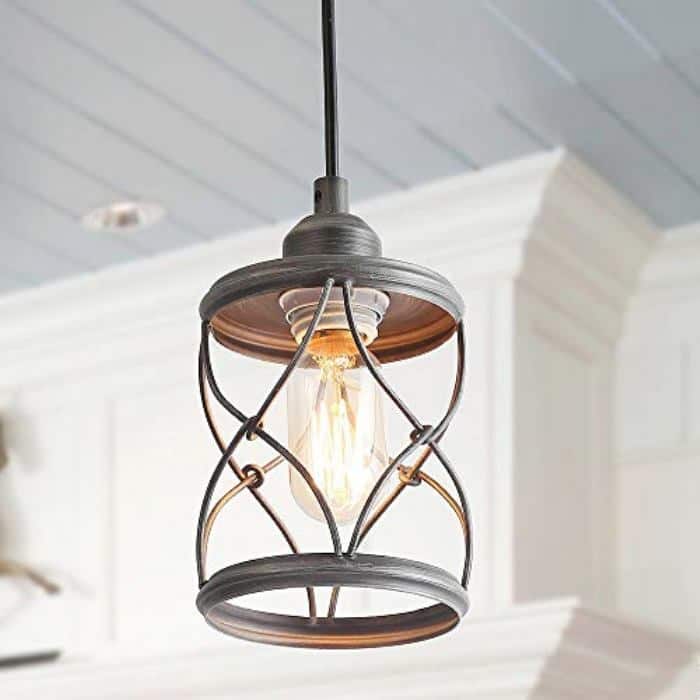 Farmhouse mini industrial island pendant light fixture