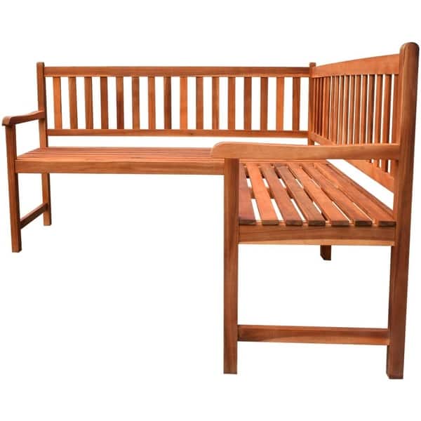 Shop Vidaxl Acacia Wood Garden Corner Bench Oil Finished Outdoor