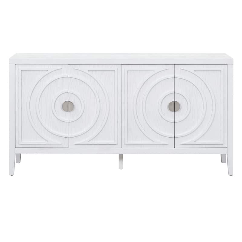 Retro Sideboard door with Circular Groove Design cabinets