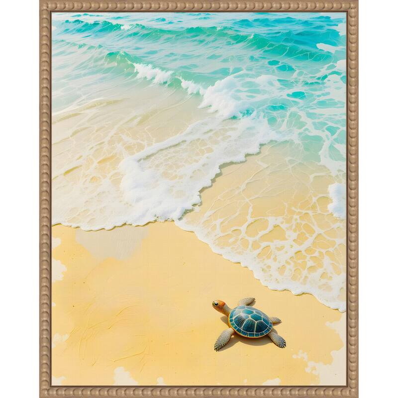 Turtling by Kintsugi99 Framed Canvas Wall Art Print