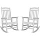 preview thumbnail 123 of 134, WINSOON All Weather HIPS Outdoor Rocking Chair, Set of 2 Oversized-Whitex2