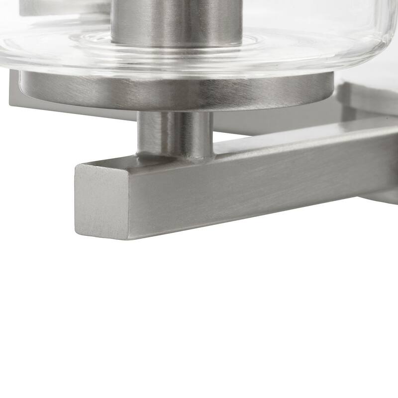 Vertex Collection Four-Light Brushed Nickel Contemporary Foyer Light - 15 in x 15 in x 28 in