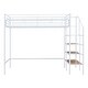 preview thumbnail 42 of 45, Metal Loft Bed with Grid Storage Guardrail and 4-layers Lateral Storage Shelf Ladder - Loft Metal Bed for Bedroom Teens Student