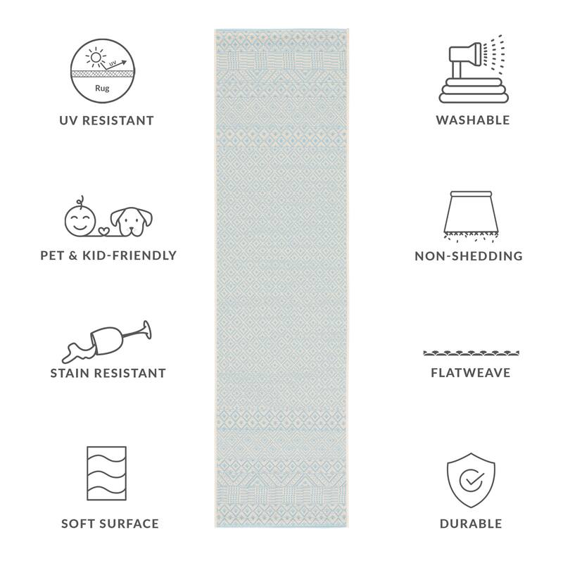 SAFAVIEH Courtyard Shikibu Indoor/ Outdoor Waterproof Patio Backyard Rug