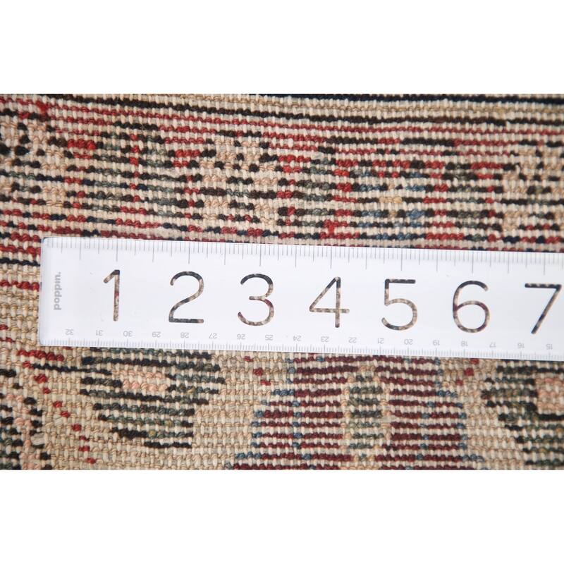 Hand Knotted Oriental 100% Wool Carpet Traditional Geometric Black Malayer Runner Rug - 10' 3'' X 3' 4''