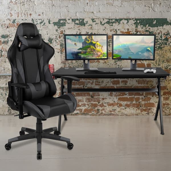 slide 2 of 4, Gaming Desk Bundle - Cup/Headset Holder/Mouse Pad Top Grey