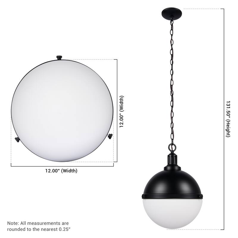 Brio Lighting Aaron - 2 Light Glass & Metal Dimmable Pendant Light